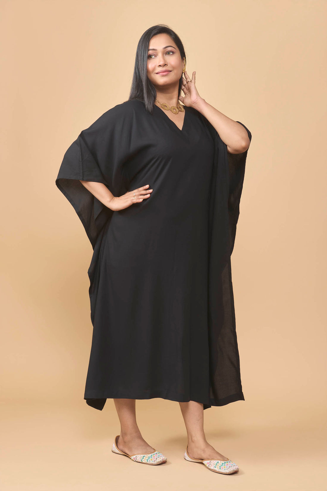 Heavy rayon kaftan style dress
