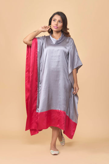 Colour block kaftan dress