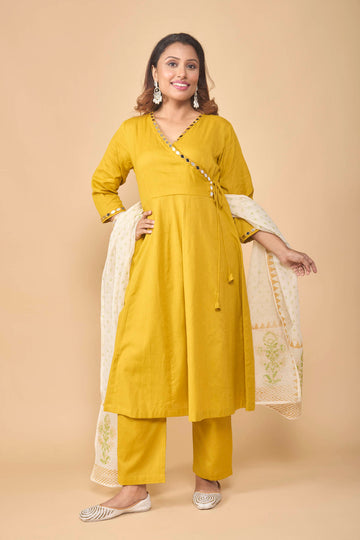 Khadi cotton set with dupatta