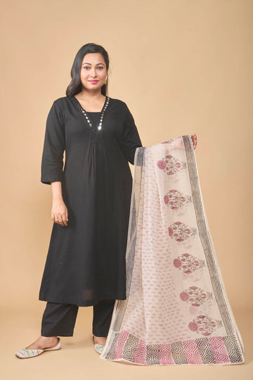 Khadi cotton set with dupatta