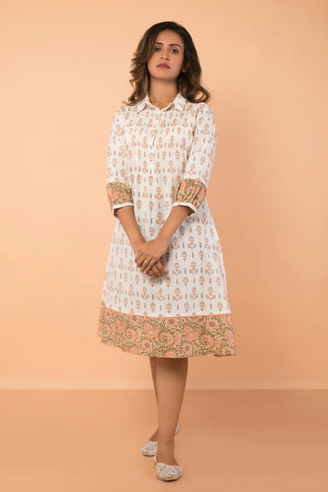 A-line Pintucked Dress