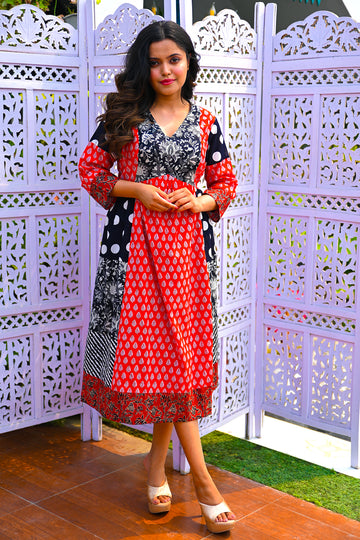 Cherry Patchwork Dress
