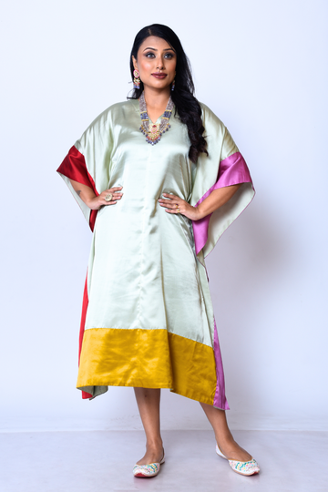 Color Blocking Kaftan dress