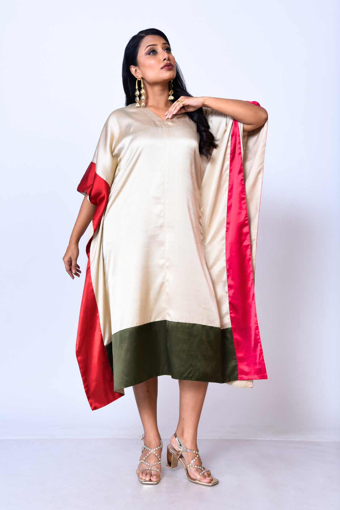 Color Blocking Kaftan dress