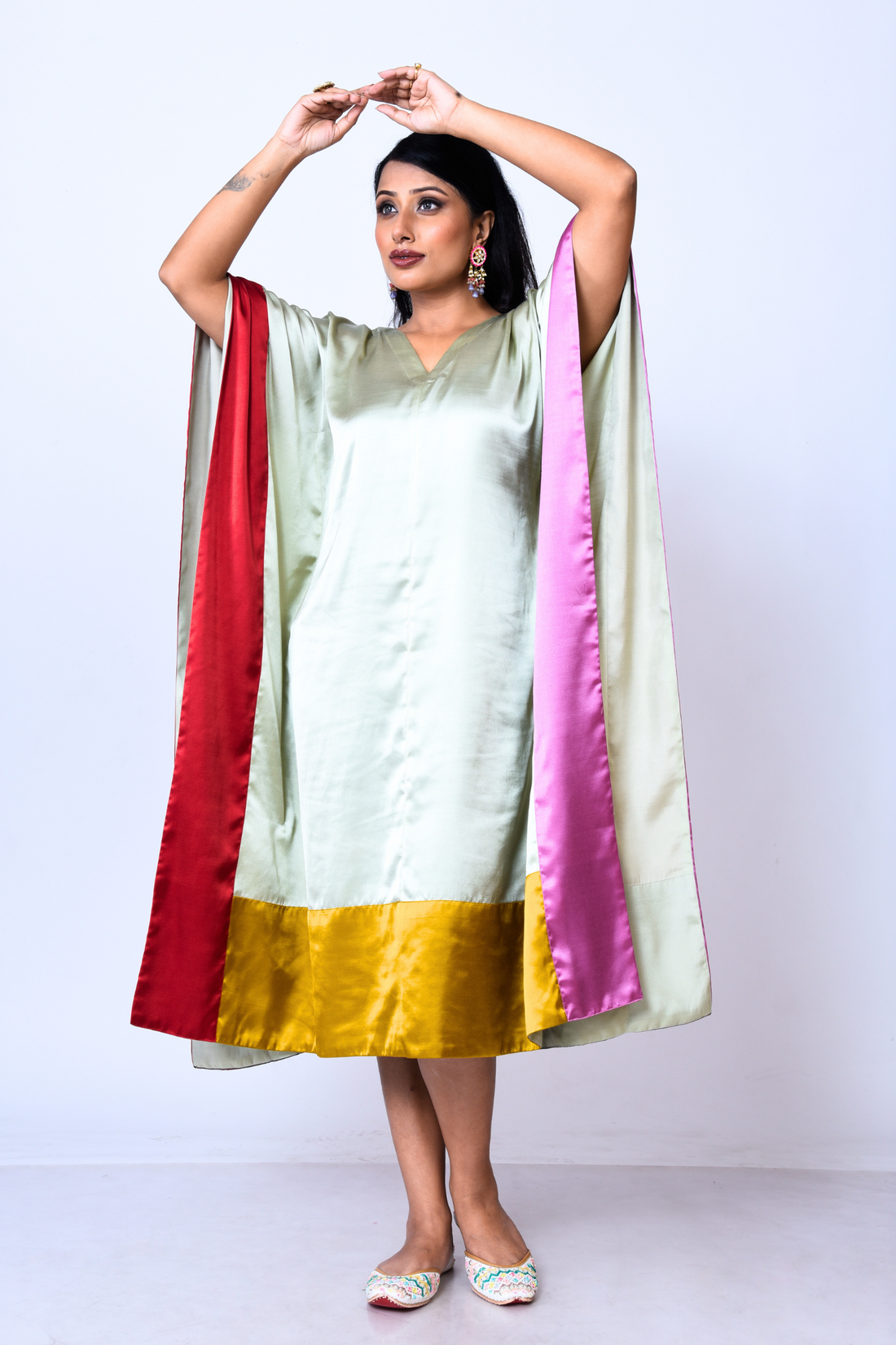 Color Blocking Kaftan dress