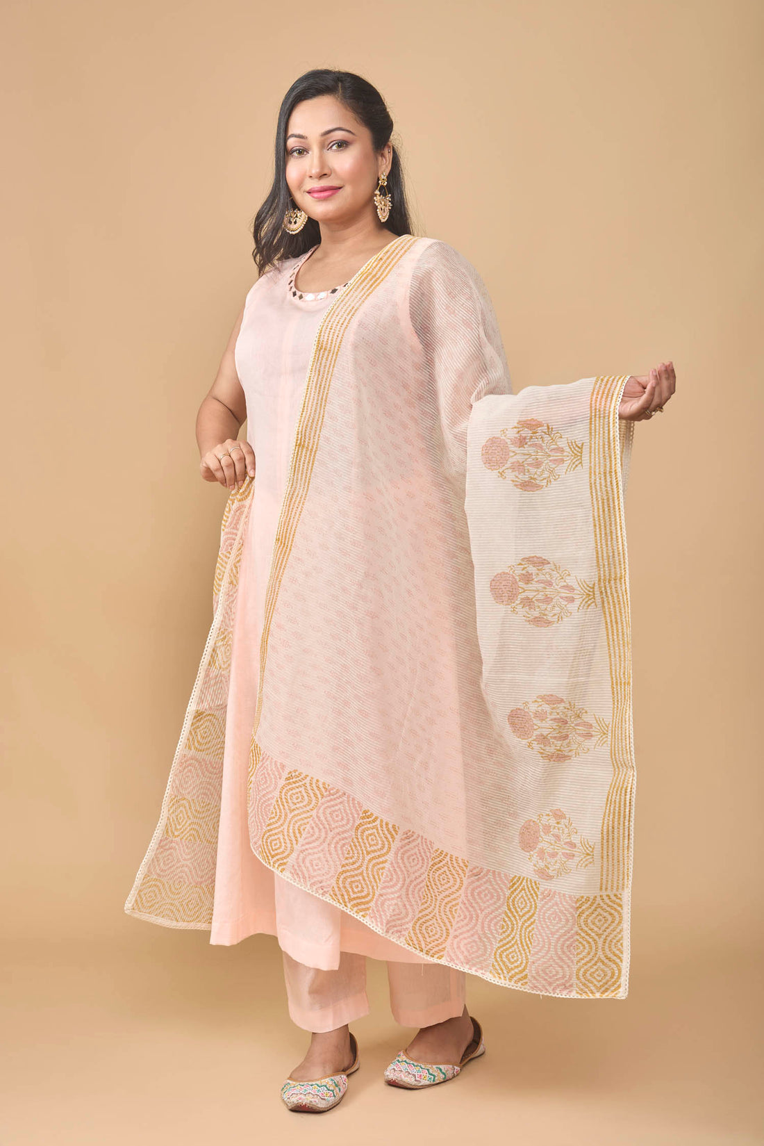 Khadi cotton set with dupatta