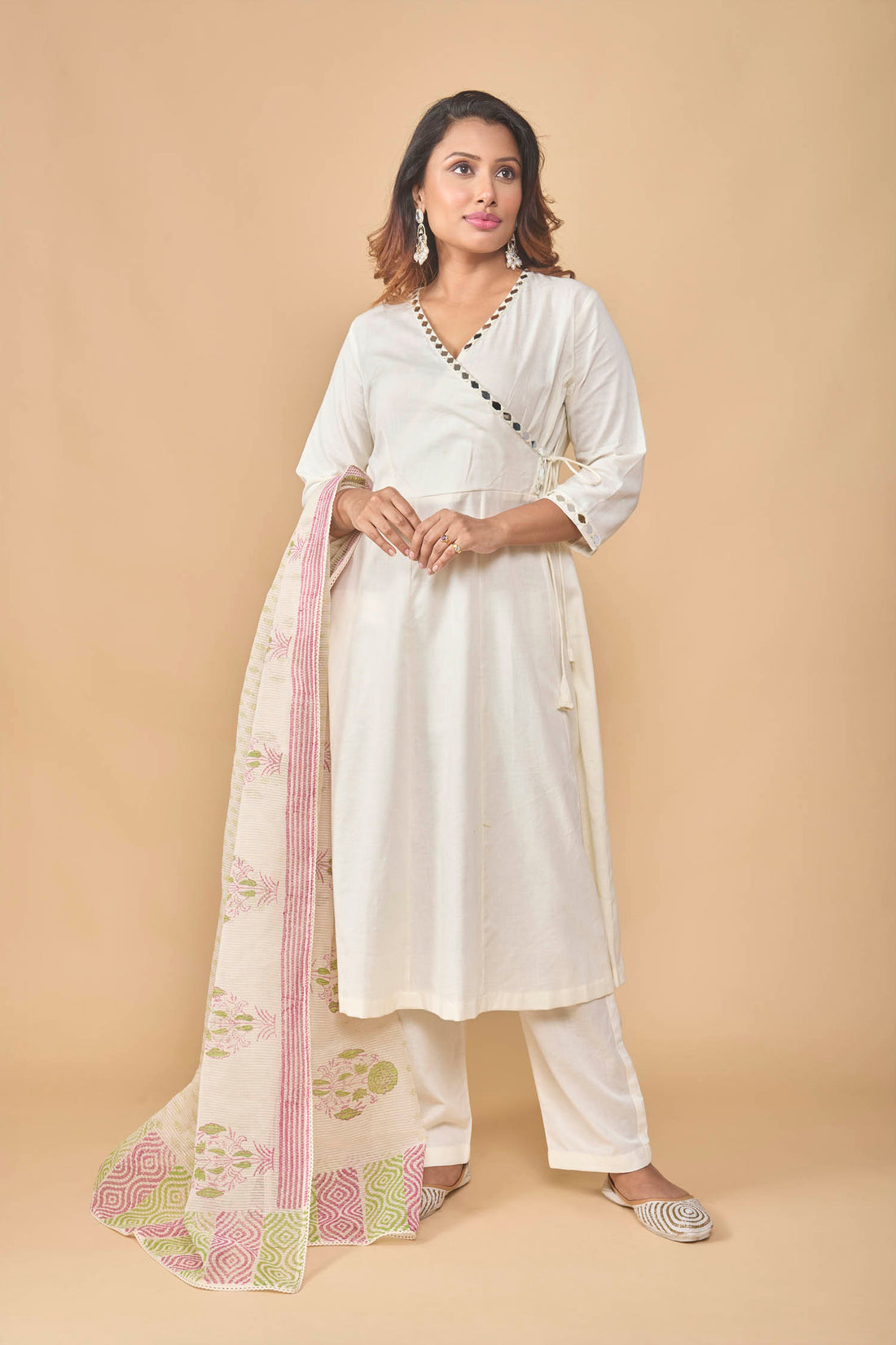 Khadi cotton set with dupatta