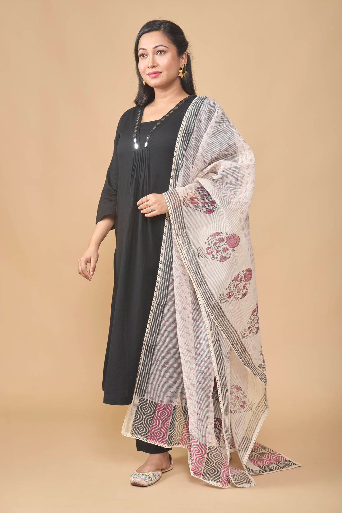 Khadi cotton set with dupatta