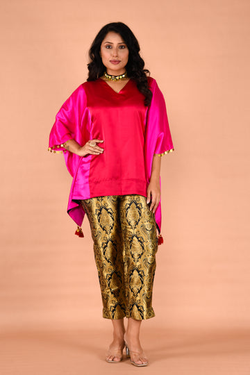 Magenta colored Kaftan style top (only top)