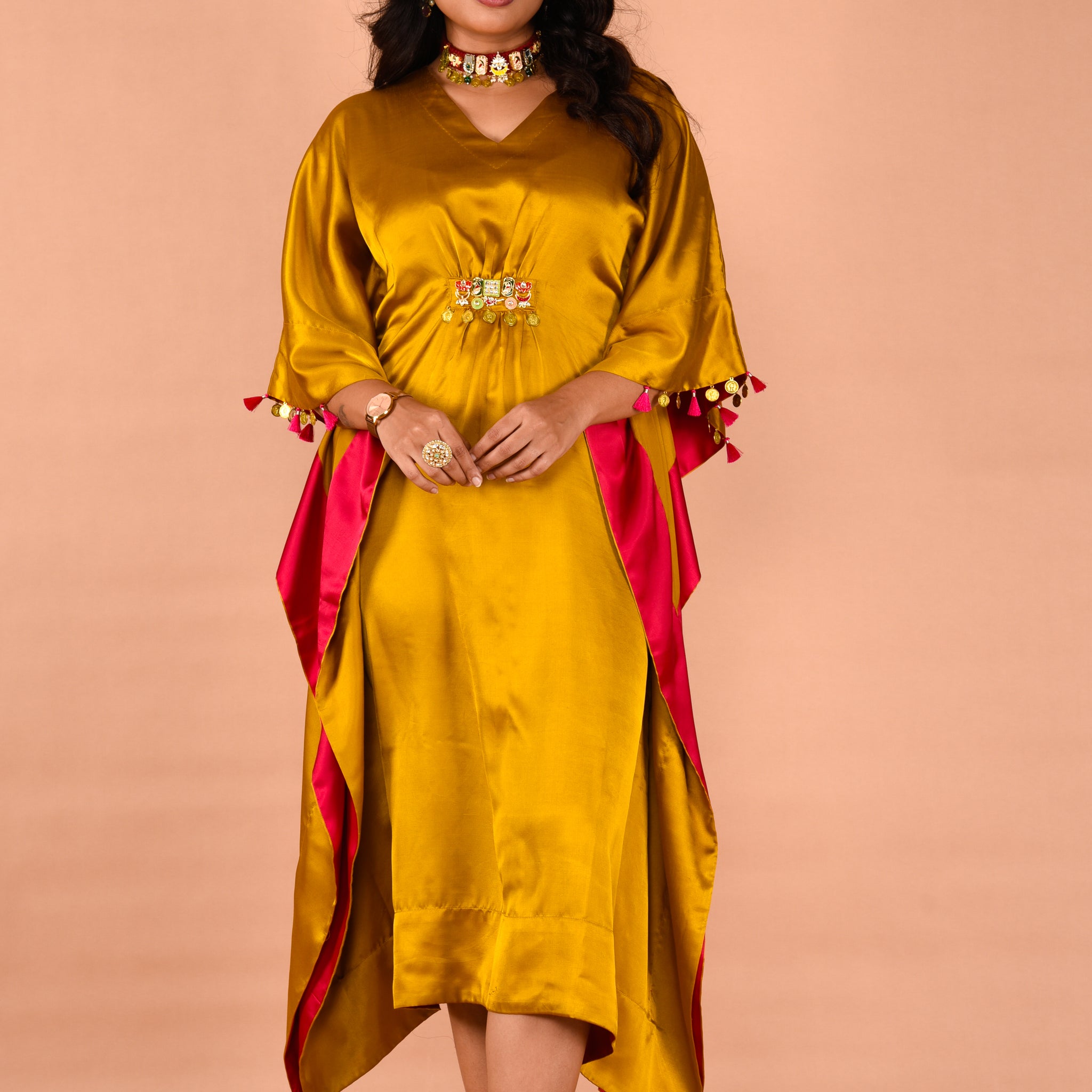 Kaftan Dress with metal motifs detailing