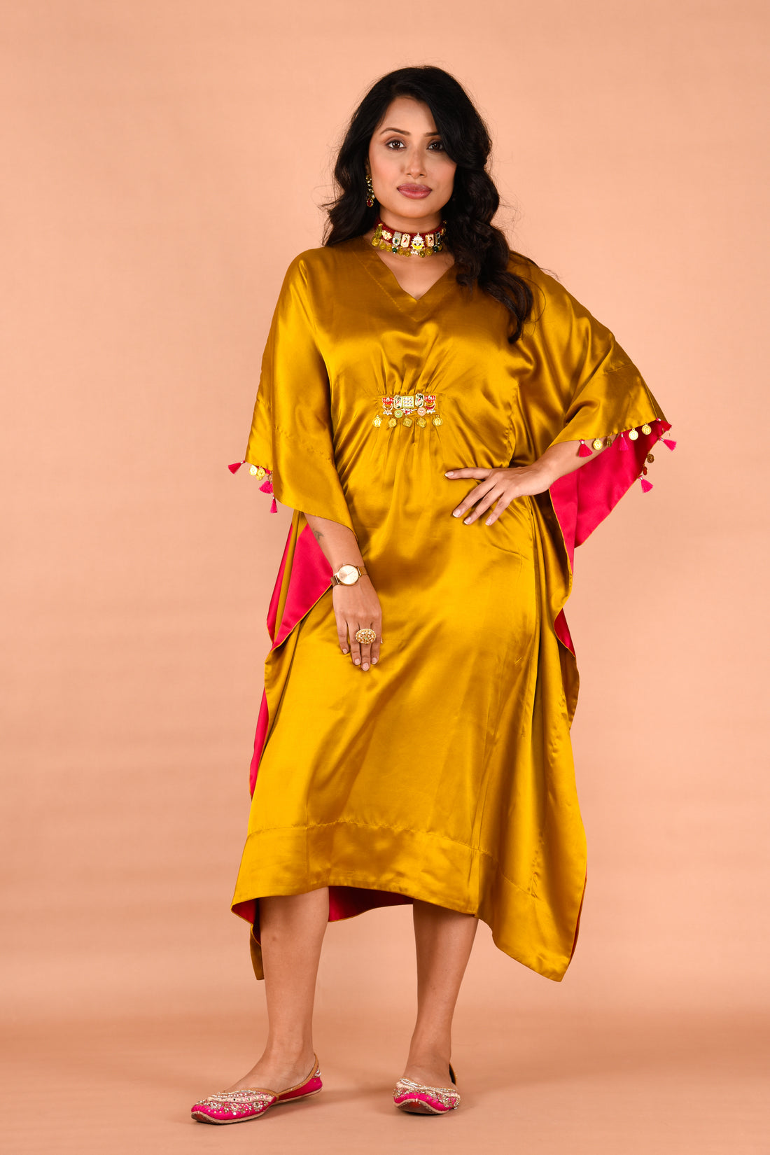 Kaftan Dress with metal motifs detailing