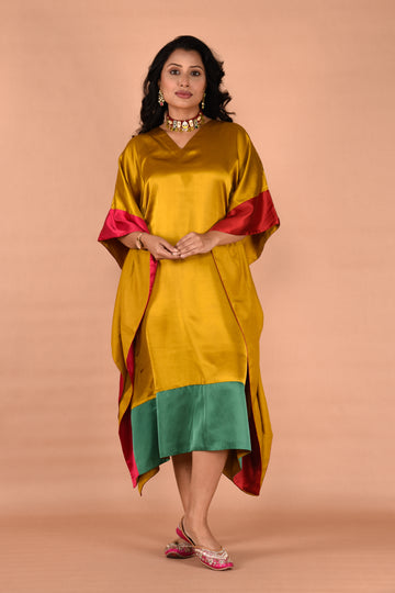 Color Blocking Kaftan dress