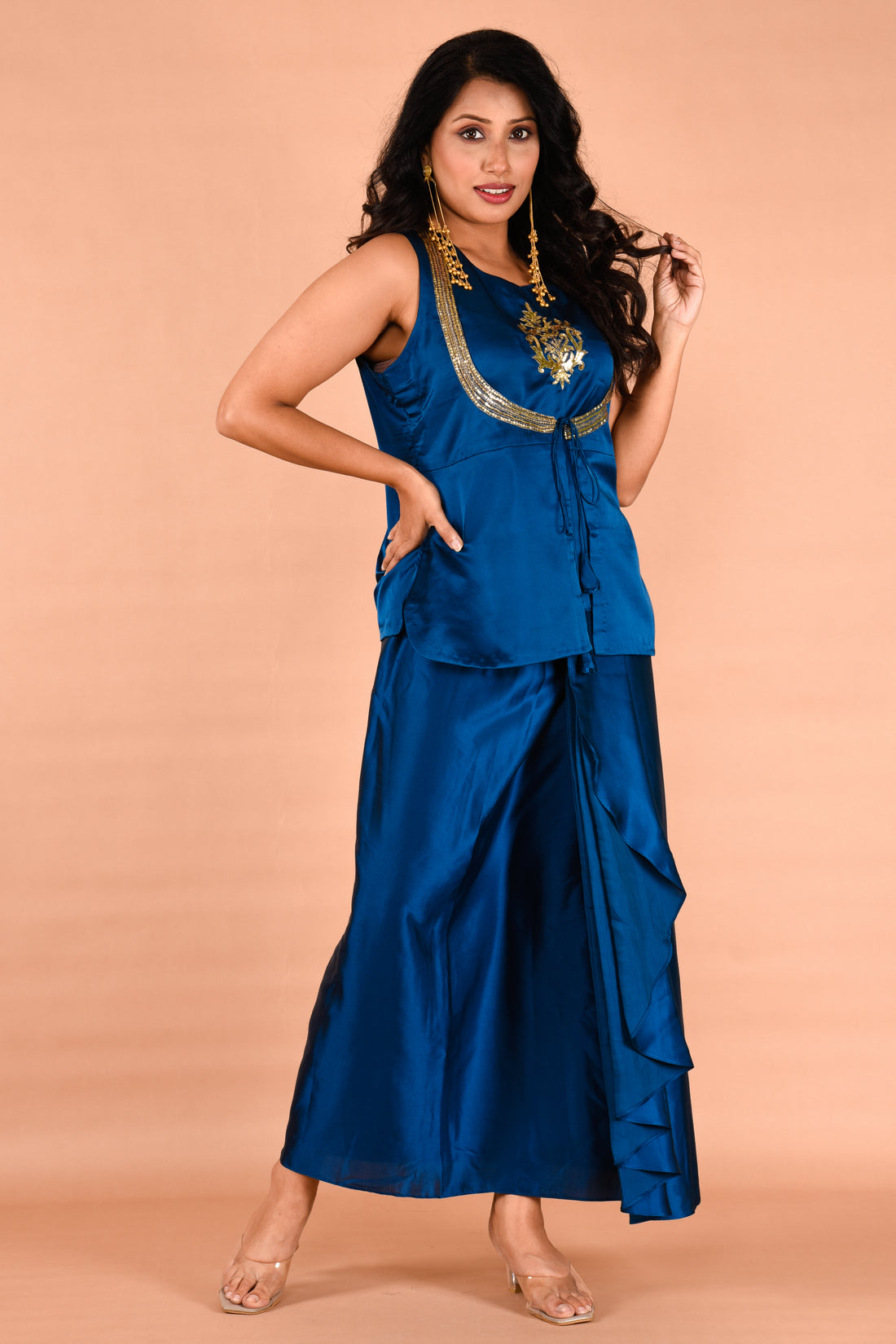 Two piece Royal blue colored stylish outfit (Copy)